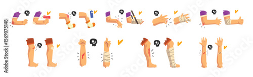 Human Body Physical Injury and Wound Vector Set