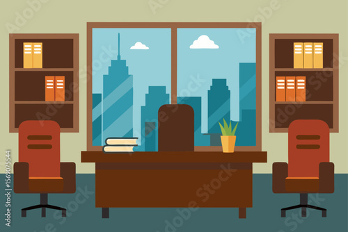 vector illustration of modern living room