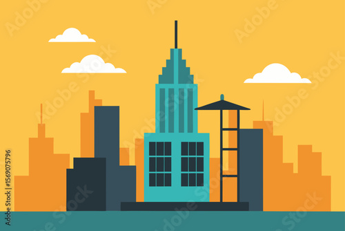 Iconic City Skyline Modern Architecture and Urban Landscape Design