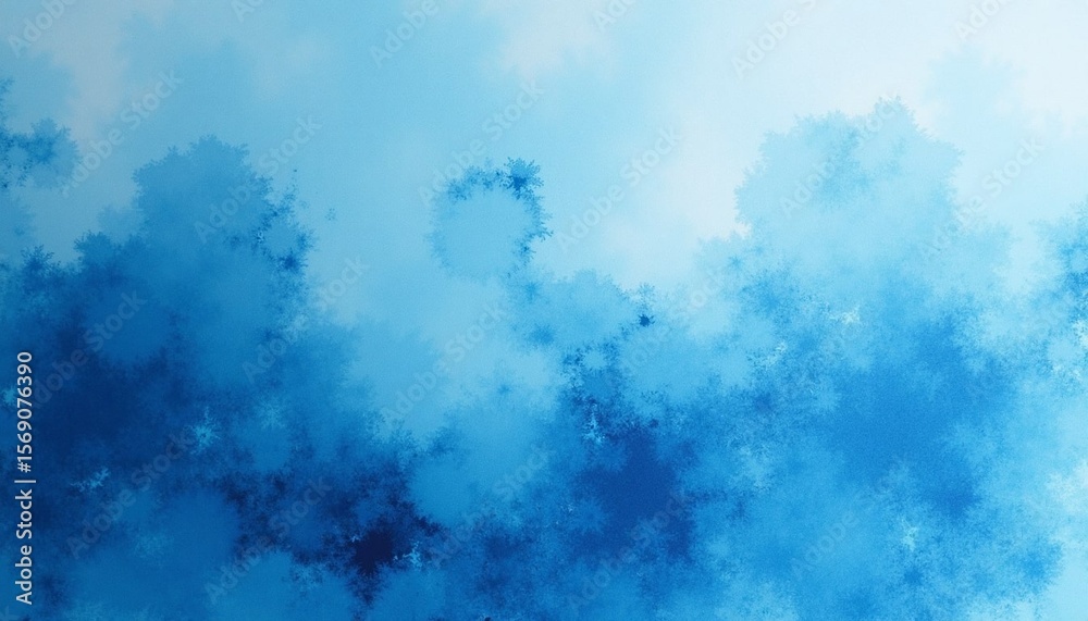 Fototapeta premium Blue abstract clouds creating a calming mood in a digital artwork of serene skies and artistic patterns