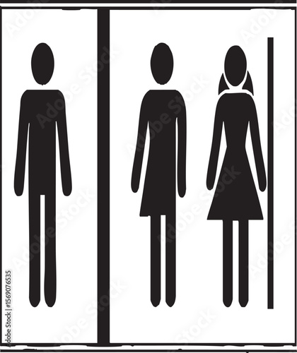  Male, Gender-Neutral, and Female Restroom Icons