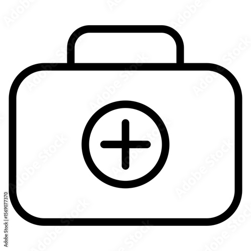bag icon for storing medicine line style camping equipment