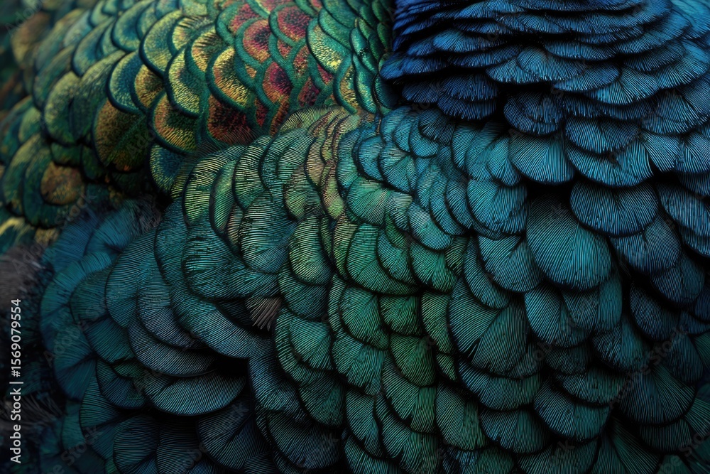 Obraz premium Lush Abstract Texture of Feathered Shimmering Surfaces