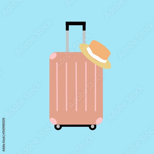 Bild auf Leinwand illustration of a suitcase for a traveling.