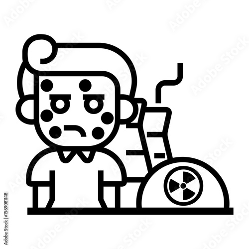 radiation Line Icon
