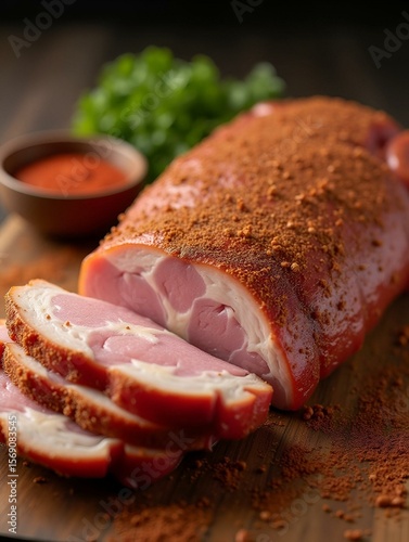 Hard pork fatback with spices