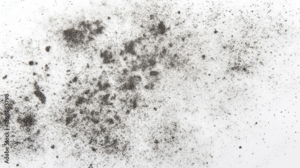 Abstract Texture of Black Dust and Particles on White Background Abstract Texture of Black Dust and Particles on White Background