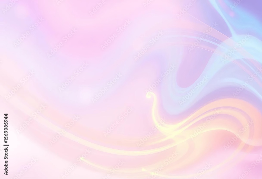 Fototapeta premium Abstract pastel swirls, soft light, dreamy ethereal background, cloudlike, element