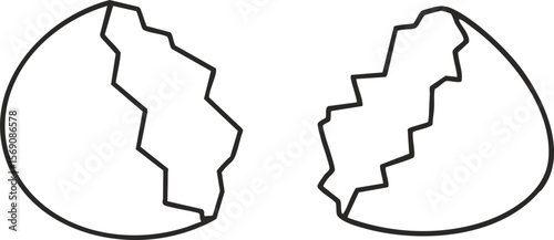 a broken eggshell