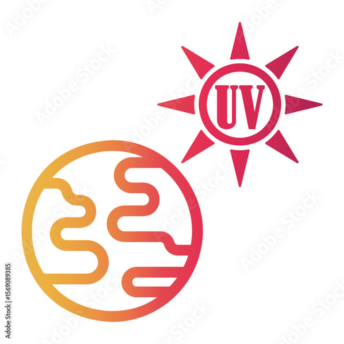radiation Line Gradient Icon
