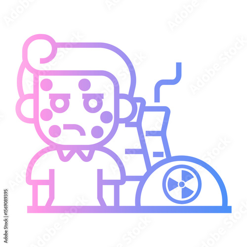 radiation Line Gradient Icon