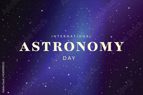 International Astronomy Day Banner Vector Illustration.