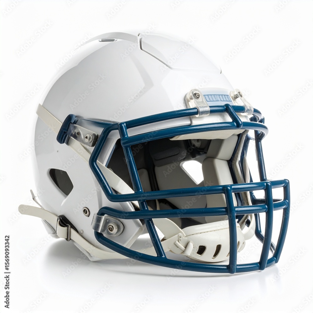 Fototapeta premium Generated image Standard American football headgear with shadow-free white background