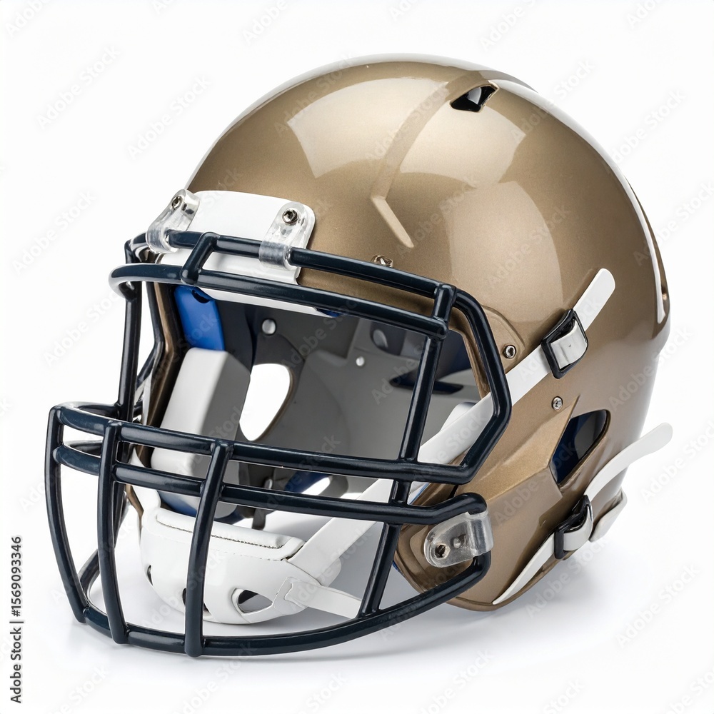 Fototapeta premium Generated image Standard American football headgear with shadow-free white background