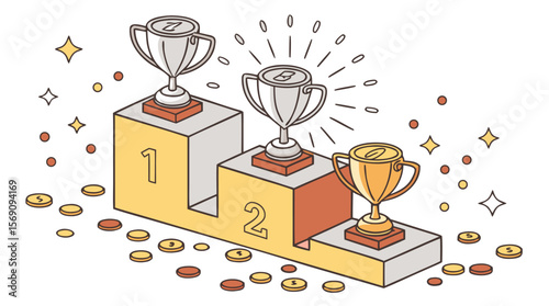 Gift Box Vector – Flat Yellow Present Icon with Ribbon