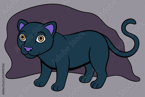 Cartoon elephant vector illustration of a wild mammal