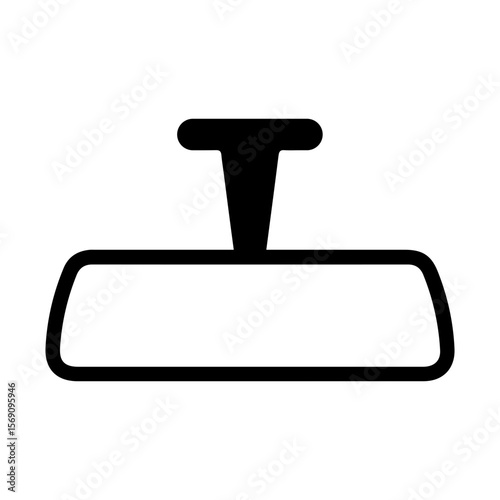 mirror car interior glyph icon