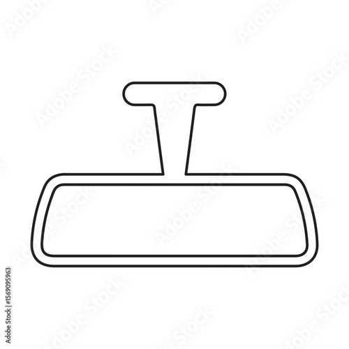 mirror car interior line icon