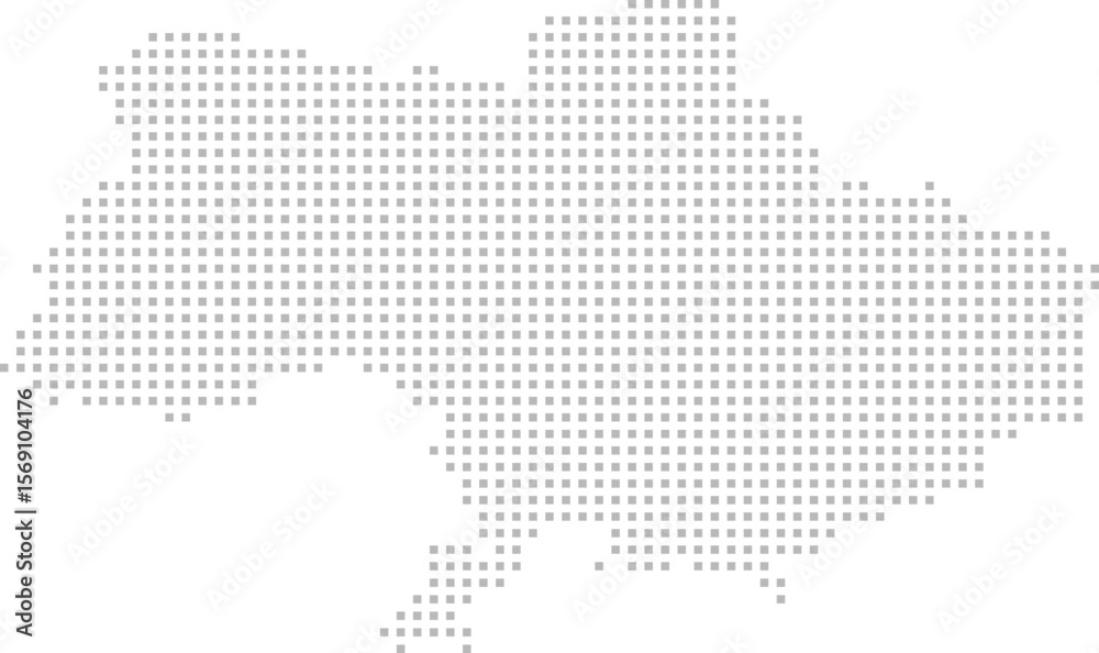 Fototapeta premium Ukraine – square dot grid vector map (Web Mercator projection, PPT-compatible & fully editable)