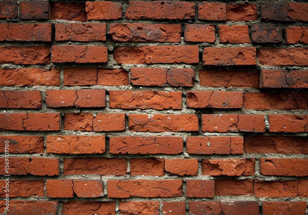 Obraz premium Distressed Red Brick Wall Texture Grunge Background Image