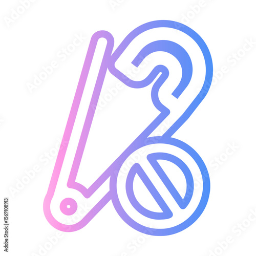 sewing Line Gradient Icon