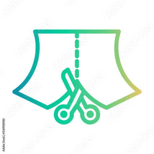 sewing Line Gradient Icon