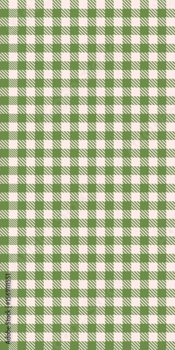 Seamless vector pattern green white gingham checkered retro tablecloth style picnic fabric traditional background vintage squares kitchen decor textile repeat classic surface wrapping design