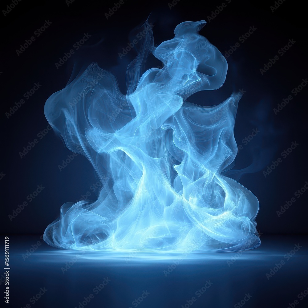 Fototapeta premium Abstract blue smoke background