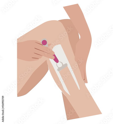 removing and shaving leg hair and hurt result from having.