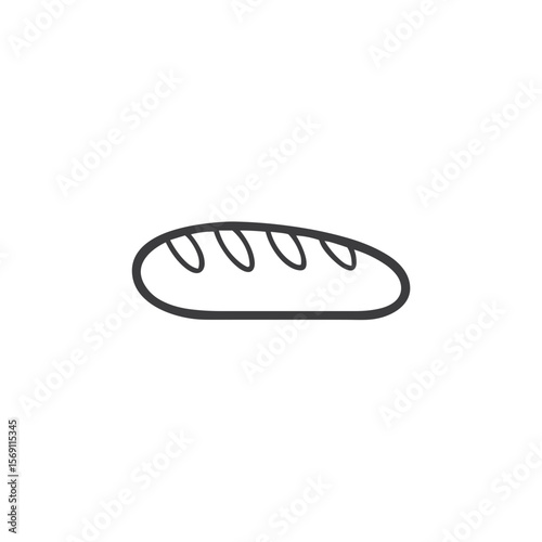 Baguette icon for bakery, French cuisine blogs, and culinary presentations