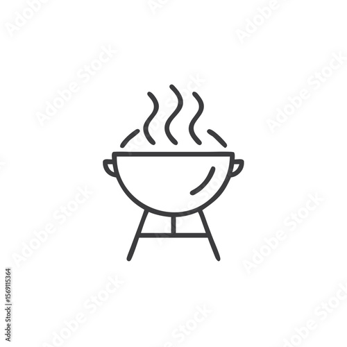 BBQ grill icon for summer cookouts, food blogs, and outdoor event promotions