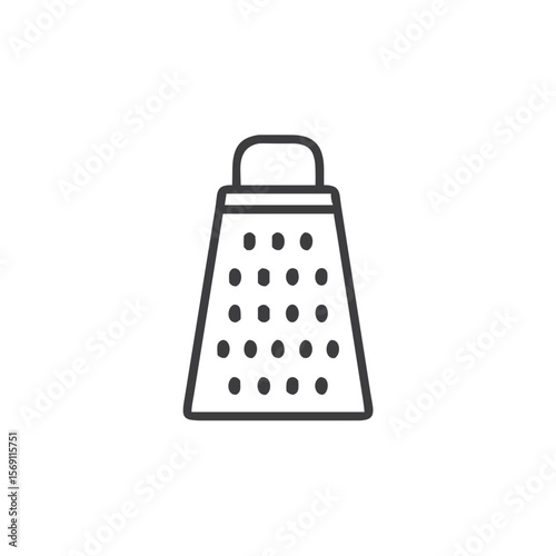 Grater icon for kitchen tools, cooking tutorials, and recipe blogs