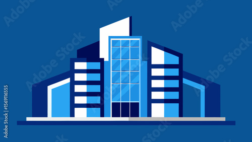 Modern office buildings in a vibrant urban cityscape