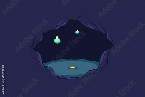 Horrifying Halloween face illustration: a cartoon vampire or zombie woman with piercing eyes, dark lips, and a symbolic bat design under a crescent moon