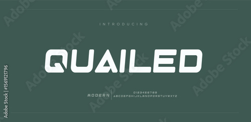 Quailed minimal modern logo alphabet fonts. Typography minimalist urban sana serif digital fashion future creative logos fonts. vector illustration