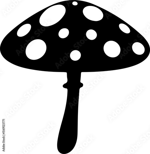 mushrooms on a black background