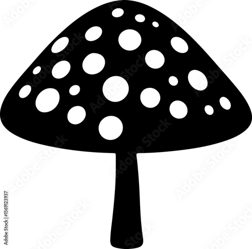 mushrooms on a black background
