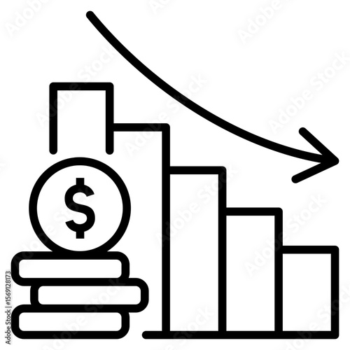 Chart Down  Icon 