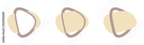 Fluid Shapes. Set of isolated vector elements with dynamic, flowing organic forms