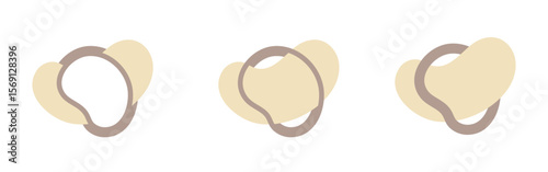 Set of abstract liquid forms and fluid shapes.