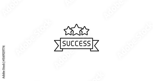 Success animated outline icon with alpha channel. Success rotation appearance 4k motion design animation for web, mobile and ui design