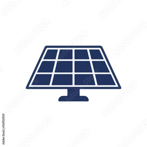 Solar Panel Icon – Flat Vector Energy alternative Illustration