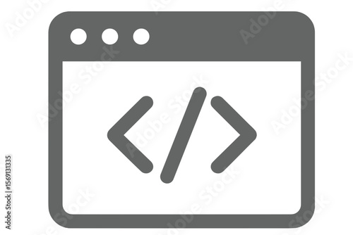 Vector Illustration of Code Window Icon