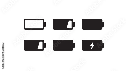 Battery indicator set black