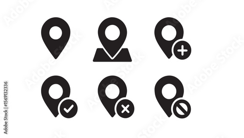 Map pin icon group