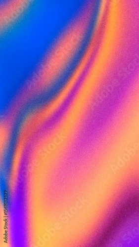 4k Iridescent pastel gradient - vibrant spectrum hues in purple, orange, pink. Dreamy 90s, Y2K aesthetic, fluid wave pattern. Holographic Backgrounds, digital art, tranquil designs. Lo-fi grain noise