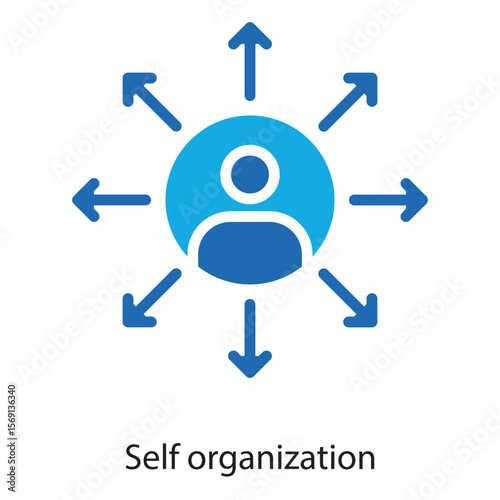 Self organization Vector Icon which can easily modify or edit