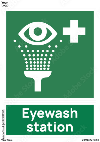sign Eyewash station