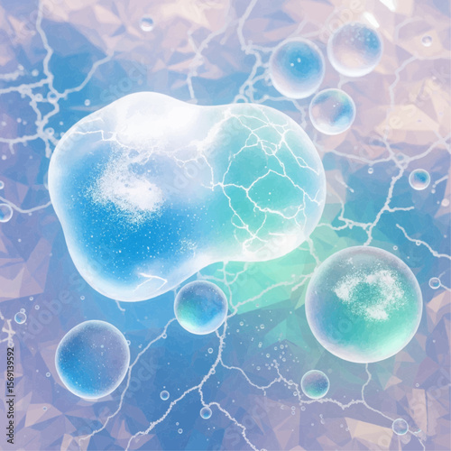 abstract blue background with bubbles