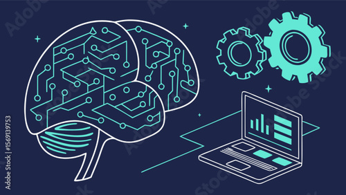 Ai artificial intelligence machine learning neural network deep learning technology concept design